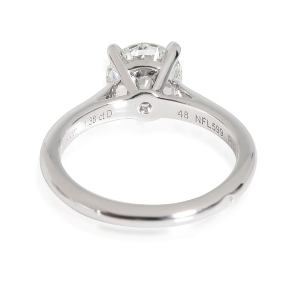 Cartier 1895 Diamond Engagement Ring in Platinum G VS2 1.38 CTW - Picture 4 of 5